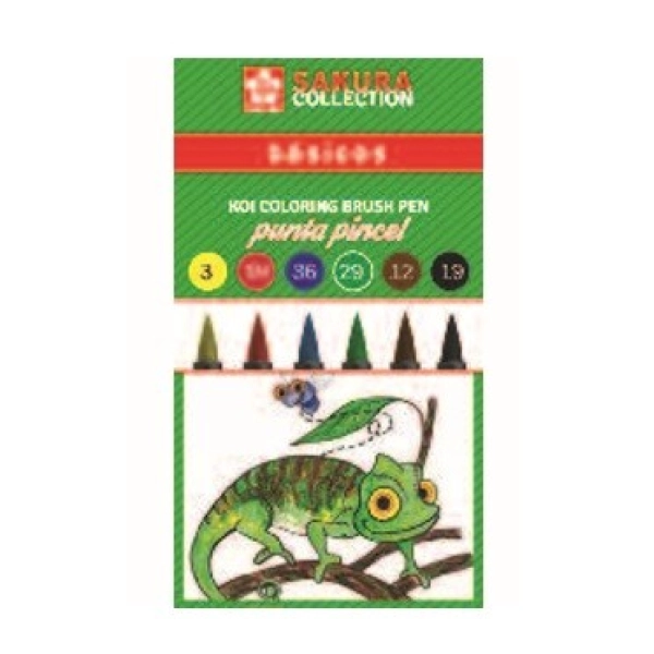 SET 6 ROTULADORES KOI BASICOS
