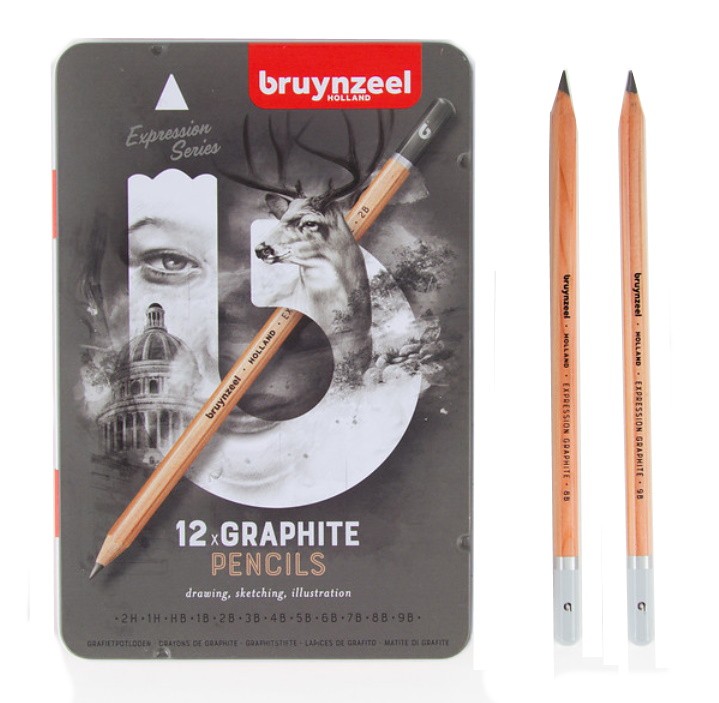 BRUYNZEEL 12 LÁPICES GRAPHITE EXPRESSION