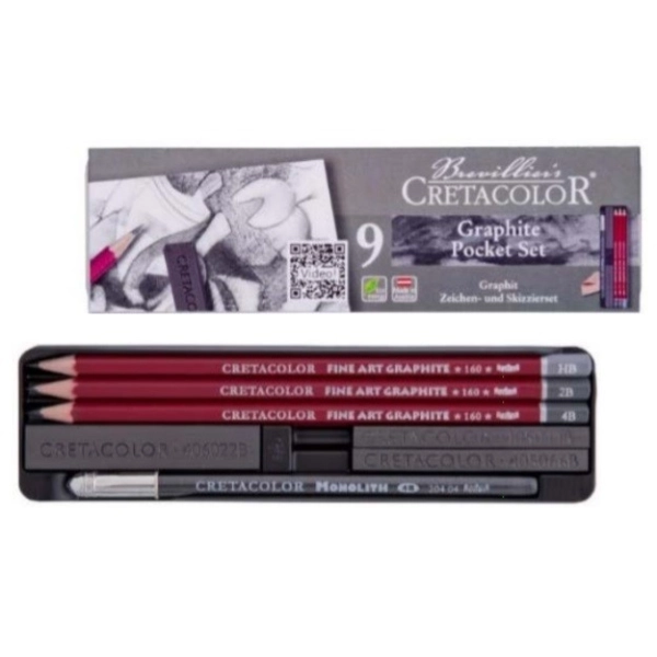 CRETACOLOR GRAPHITE POCKET 9 PIEZAS