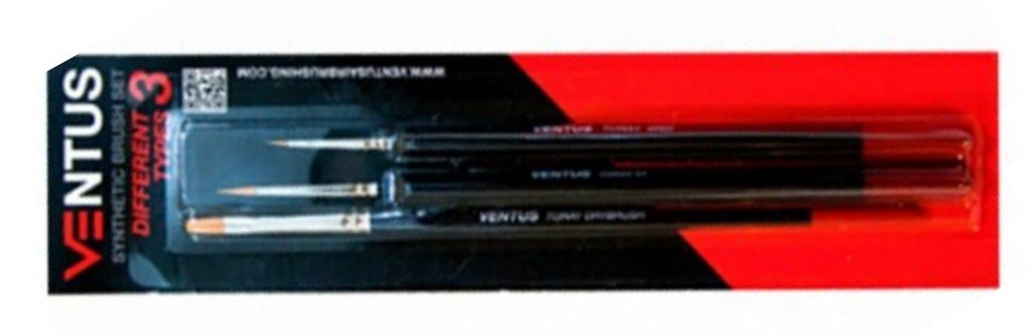 SET 3 PINCELES VENTUS CORTOS TORAY