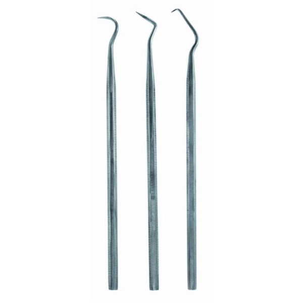 SET 3 CURETAS DE ACERO INOXIDABLE