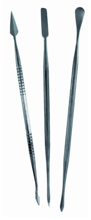 SET 3 CURETAS DOBLES ACERO INOXIDABLE