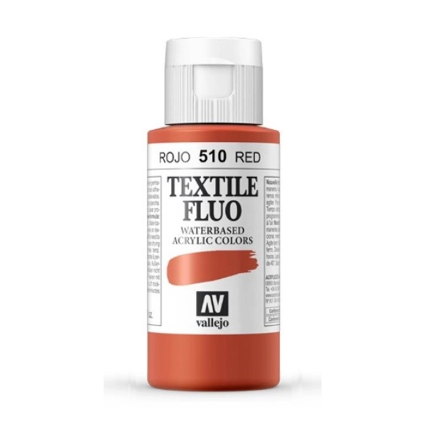 TEXTIL FLUOR 60ml.-ROJO