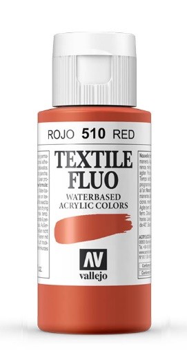 TEXTIL FLUOR 60ml.-ROJO