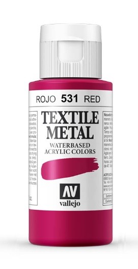 TEXTIL METAL 60ml.-ROJO