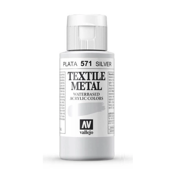 TEXTIL METAL 60ml.-PLATA