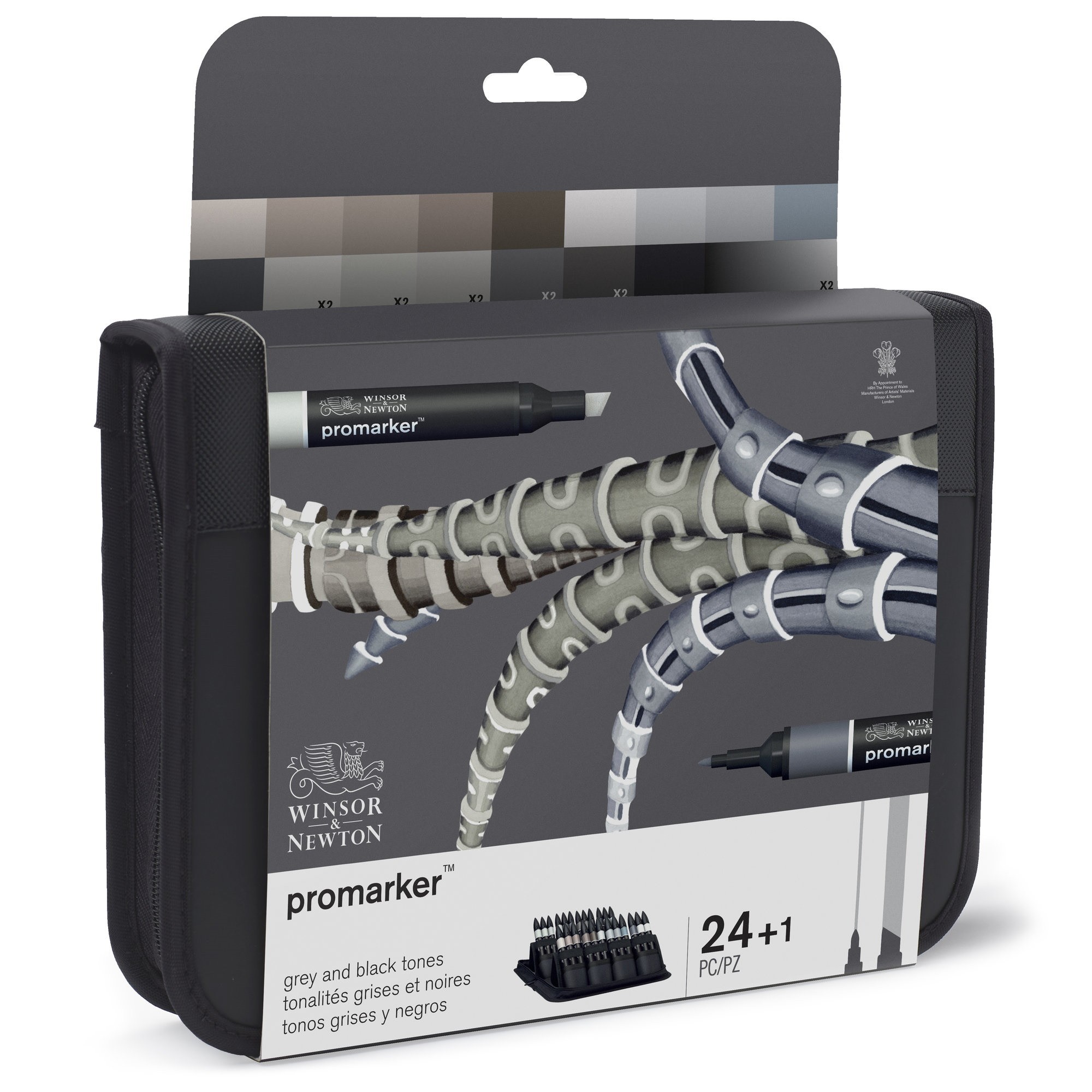 ESTUCHE 24 PROMARKER  GRISES