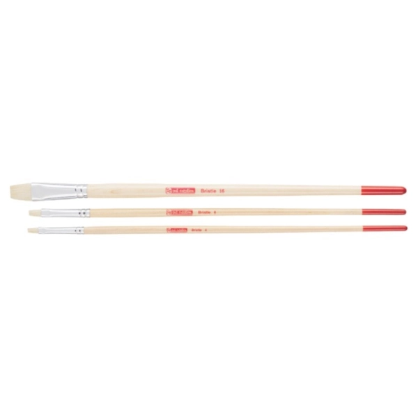 SET 3 PINCELES LARGOS PLANOS CERDA
