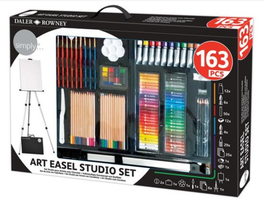 SET DE ARTE+CABALLETE 163 PIEZAS