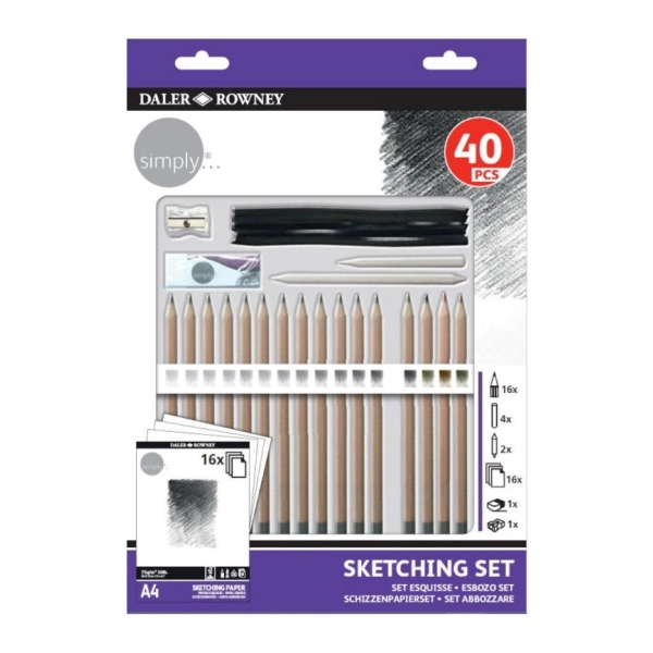 SET DIBUJO DALER&ROWNEY 40 PIEZAS