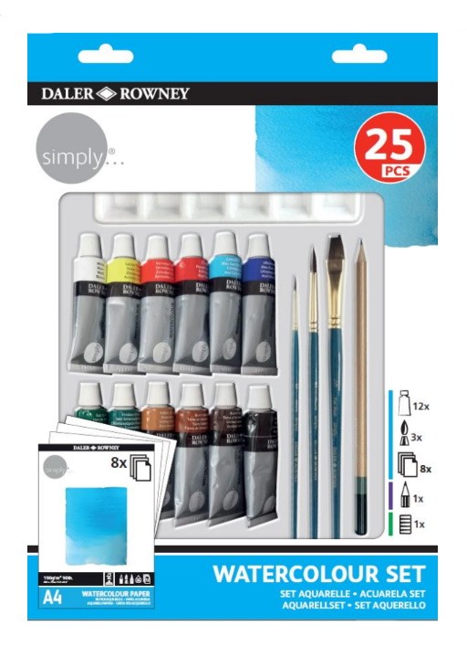 DALER&ROWNEY SET ACUARELA 25 PIEZAS