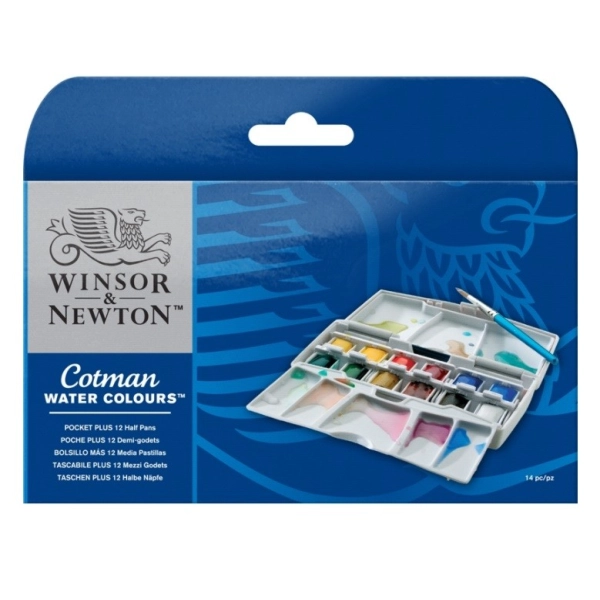 ESTUCHE COTMAN W&N 12 GODETS
