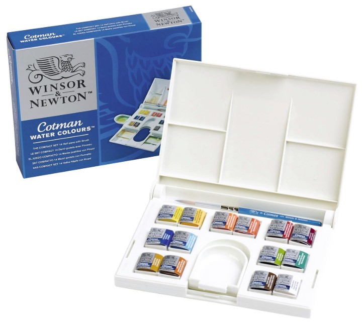 COTMAN W&N ESTUCHE  14 GODETS