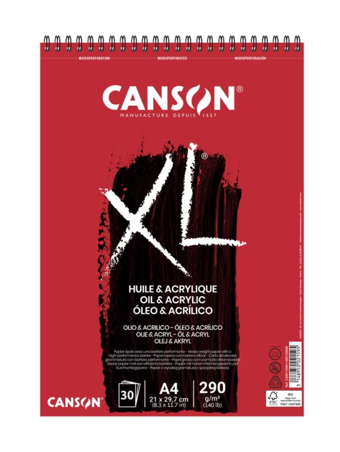 BLOC XL OLEO&ACRÍLICO A4 30 HOJAS 290gr