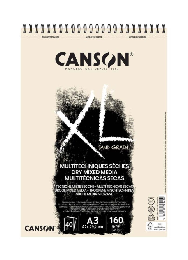 BLOC XL SAND BLANCO A3 160gr. 40 HOJAS