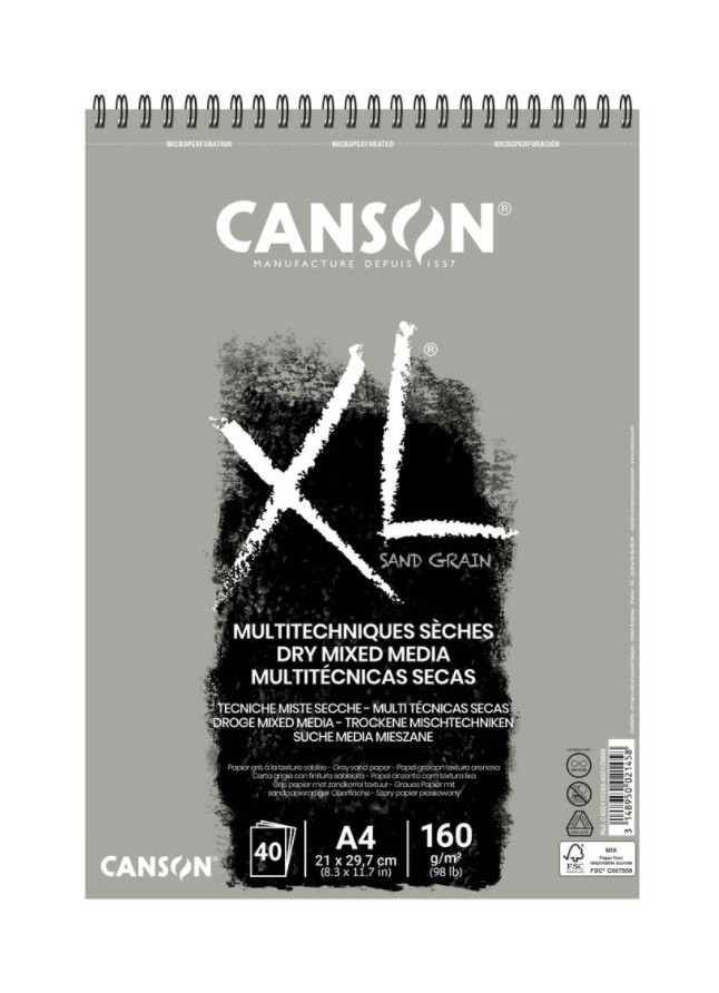 BLOC XL SAND GRIS A4 160gr. 40 HOJAS