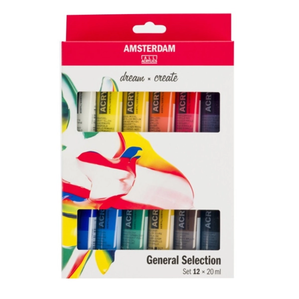 AMSTERDAM ACRILICO 12 TUBOS 20ml