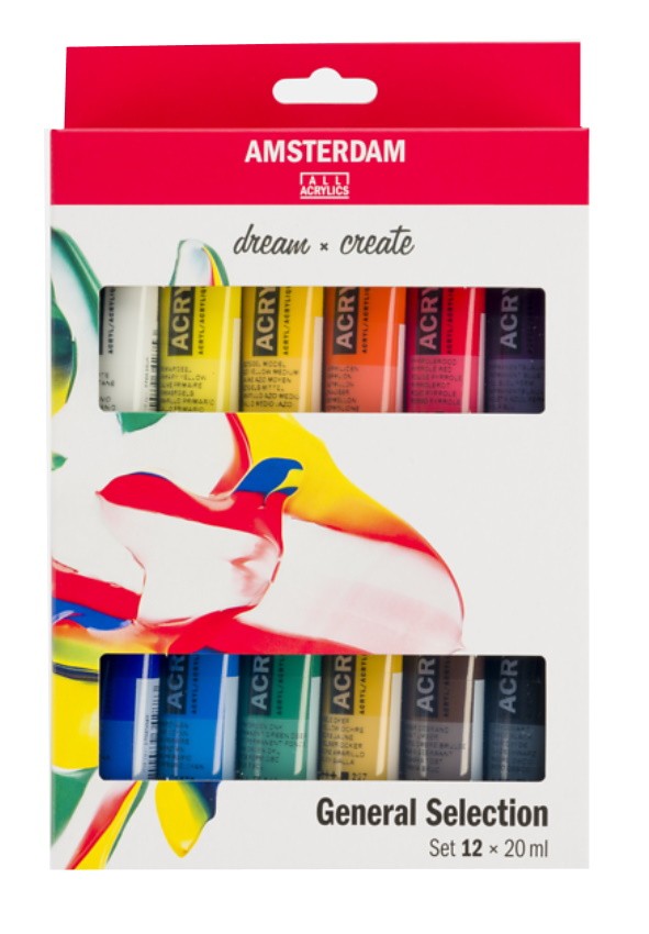 AMSTERDAM ACRILICO 12 TUBOS 20ml