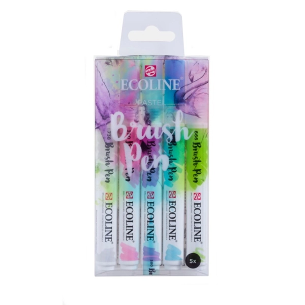 ECOLINE SET 5 ROTULADORES PASTEL