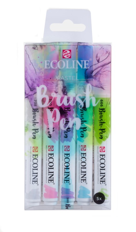 ECOLINE SET 5 ROTULADORES PASTEL