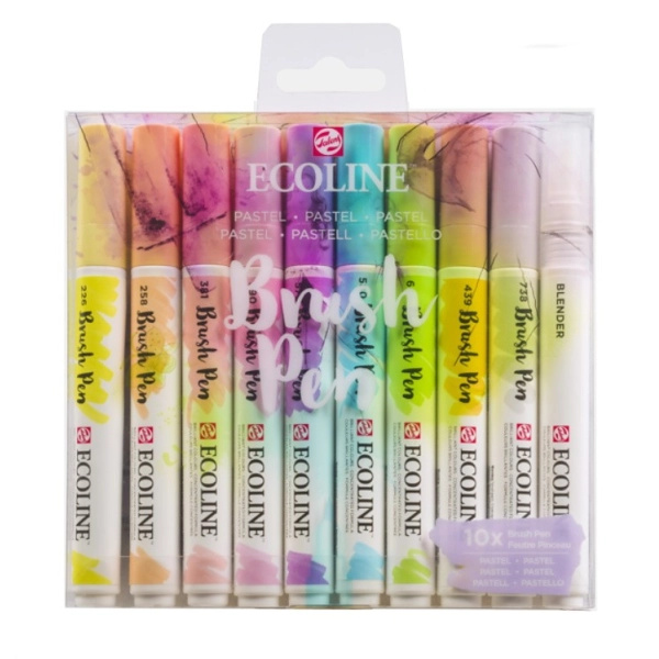 ECOLINE SET 10 ROTULADORES PASTEL