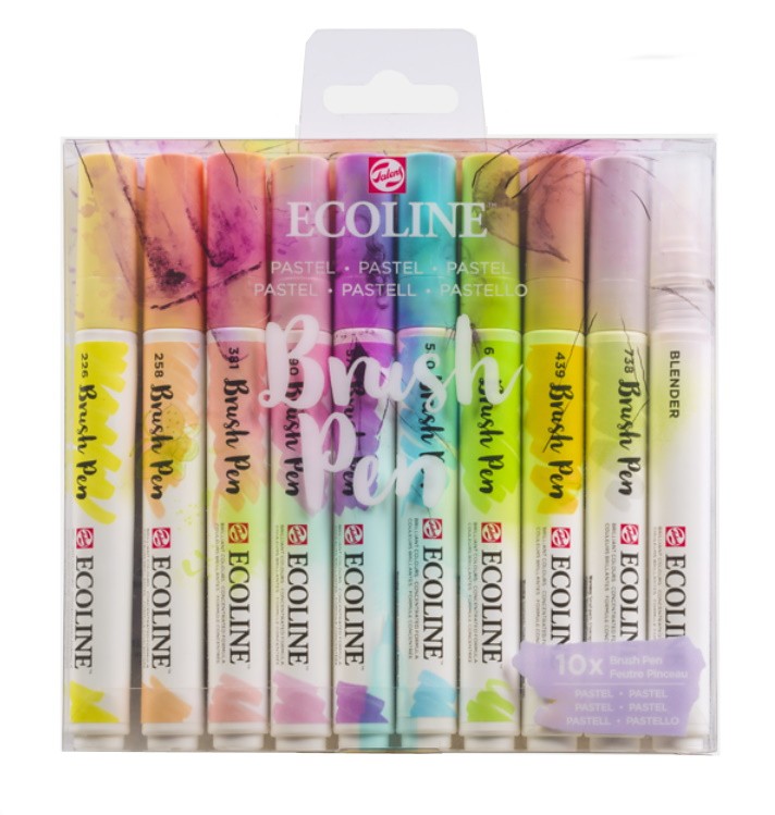 ECOLINE SET 10 ROTULADORES PASTEL