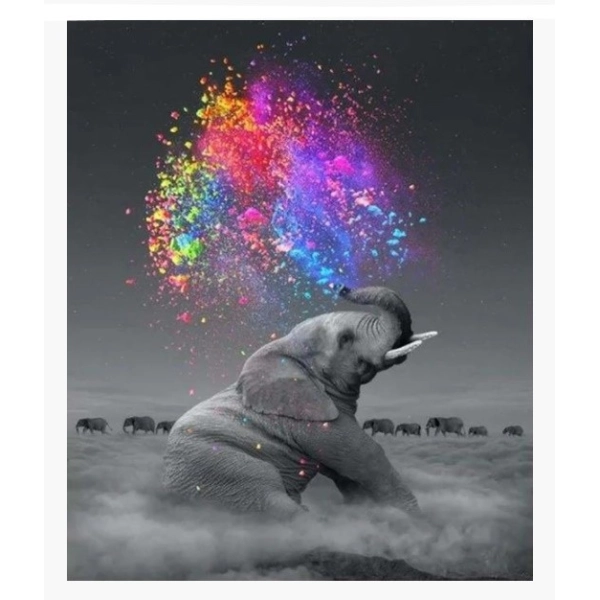 PINTAR POR NUMEROS-ELEFANTE