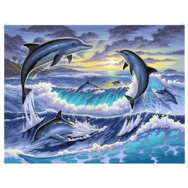 PINTAR POR NUMEROS-DELFINES