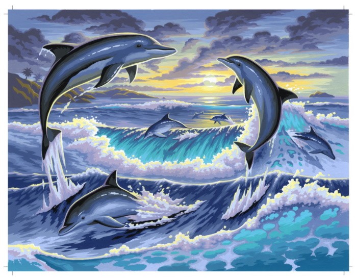 PINTAR POR NUMEROS-DELFINES