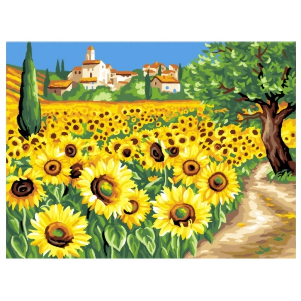 PINTAR POR NUMEROS-GIRASOLES