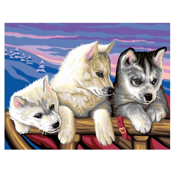 PINTAR POR NUMEROS-HUSKIES