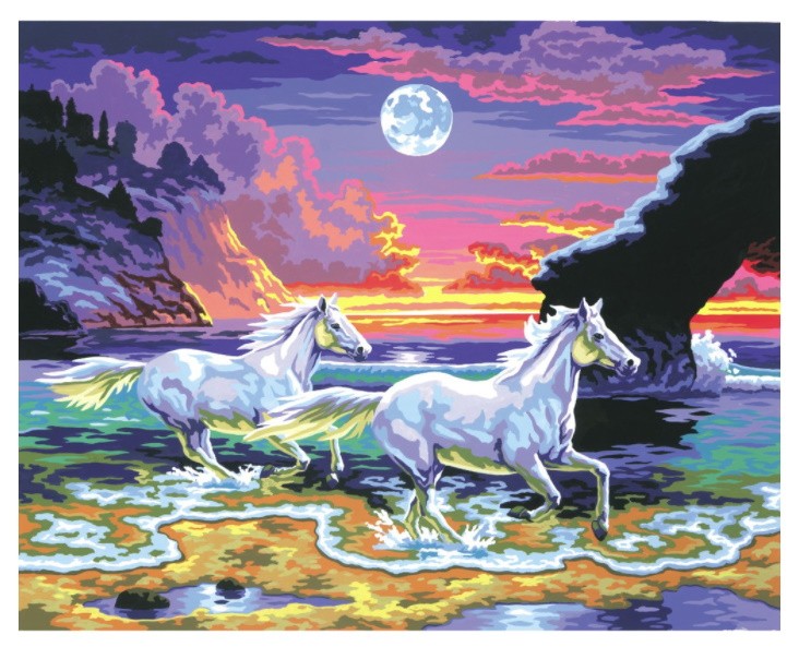 PINTAR POR NUMEROS-CABALLOS PLAYA