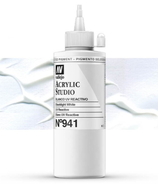 VALLEJO STUDIO 200ml-BLANCO UV REACTIVO