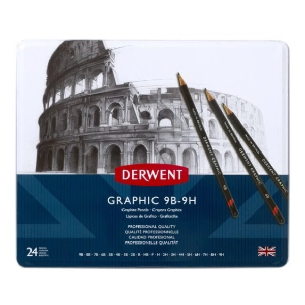 DERWENT GRAPHIC 24 LAPICES 9B-9H