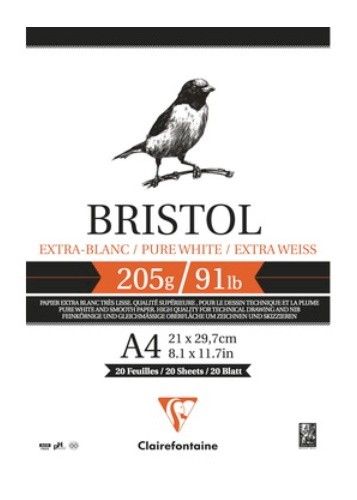 BLOC BRISTOL A4 205gr. 20 hojas