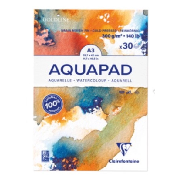 BLOC AQUAPAD A3 250g.30 hojas