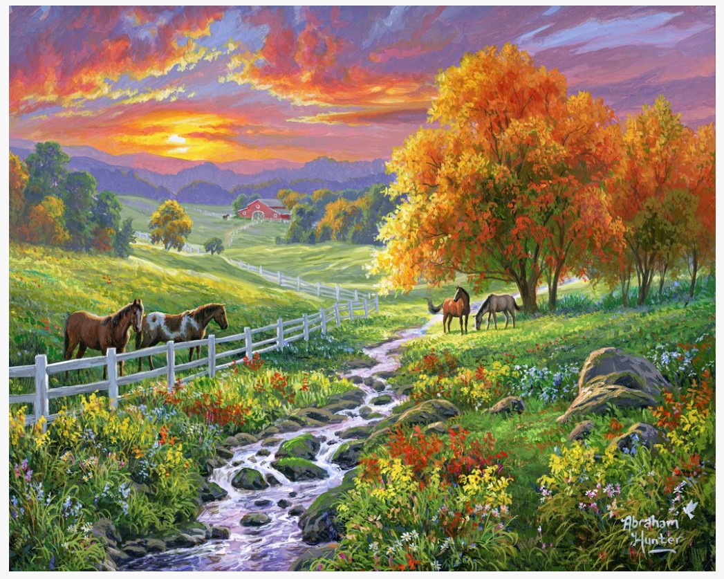 PINTAR POR NUMEROS-PRADERA SOLEADA