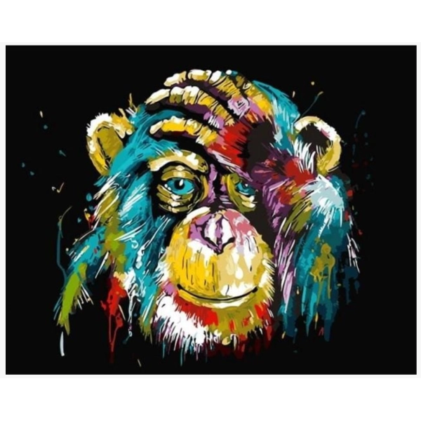 PINTAR POR NUMEROS-ORANGUTAN