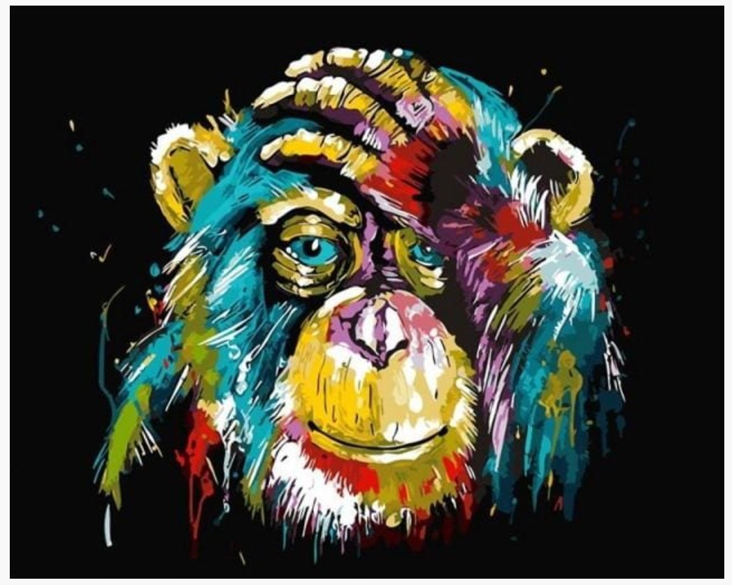 PINTAR POR NUMEROS-ORANGUTAN