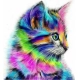 PINTAR POR NUMEROS-GATO DE COLORES