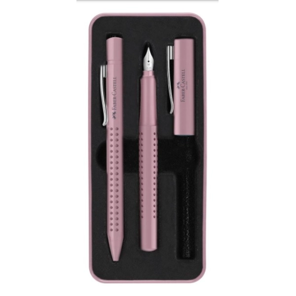 ESTILOGRÁFICA + BOLIGRAFO FABER ROSE