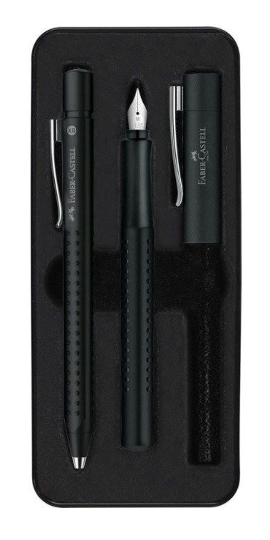 ESTILOGRÁFICA + BOLIGRAFO FABER BLACK