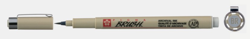 ROTULADOR PIGMA BRUSH - GRIS CLARO