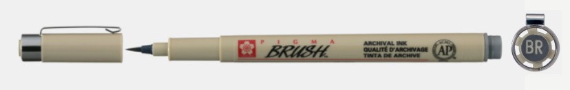 ROTULADOR PIGMA BRUSH - GRIS