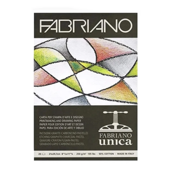 BLOC FABRIANO UNICA A4 250gr. 20 HOJAS
