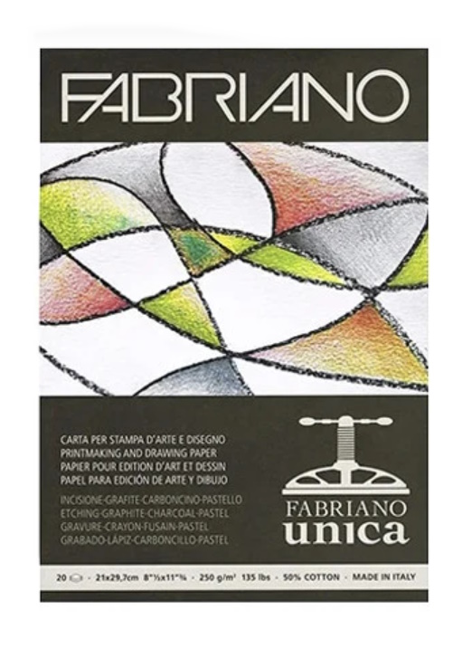 BLOC FABRIANO UNICA A4 250gr. 20 HOJAS