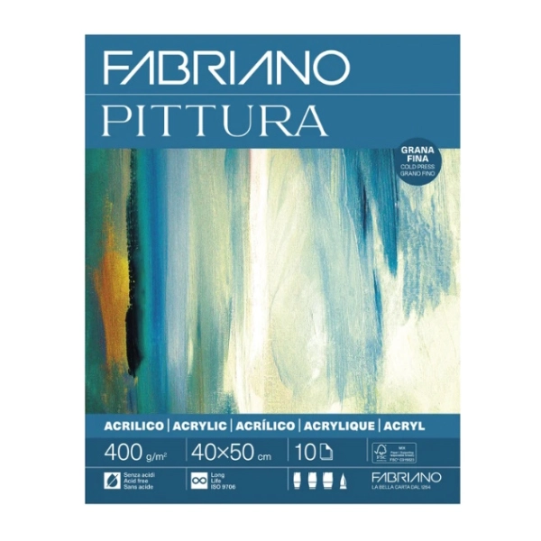BLOC FABRIANO PITTURA 400gr.50x40 10 HOJAS