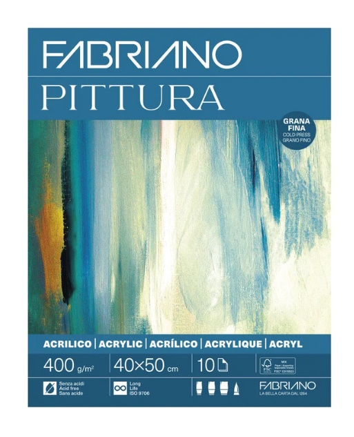 BLOC FABRIANO PITTURA 400gr.50x40 10 HOJAS